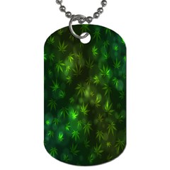 Bokeh Background Texture Marijuana Dog Tag (Two Sides)