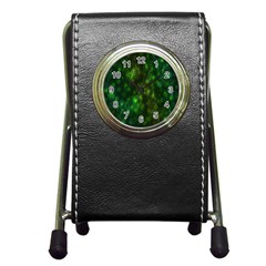 Bokeh Background Texture Marijuana Pen Holder Desk Clocks