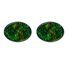 Bokeh Background Texture Marijuana Cufflinks (Oval)