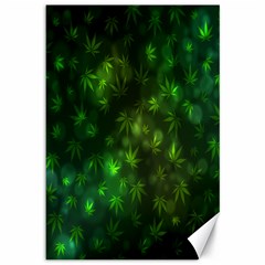 Bokeh Background Texture Marijuana Canvas 12  x 18  