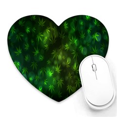 Bokeh Background Texture Marijuana Heart Mousepads