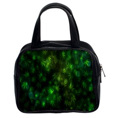 Bokeh Background Texture Marijuana Classic Handbags (2 Sides)