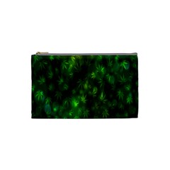 Bokeh Background Texture Marijuana Cosmetic Bag (Small) 