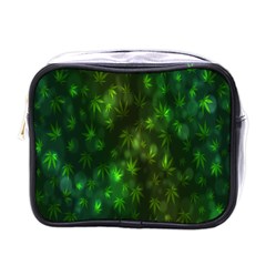 Bokeh Background Texture Marijuana Mini Toiletries Bags