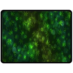 Bokeh Background Texture Marijuana Fleece Blanket (Large) 