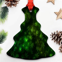 Bokeh Background Texture Marijuana Ornament (Christmas Tree) 