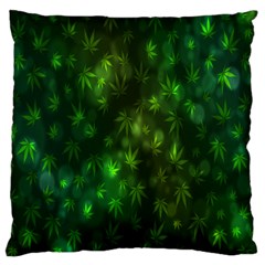 Bokeh Background Texture Marijuana Large Cushion Case (one Side) by Celenk