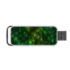 Bokeh Background Texture Marijuana Portable Usb Flash (two Sides) by Celenk