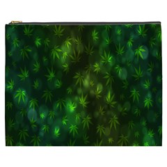 Bokeh Background Texture Marijuana Cosmetic Bag (XXXL) 