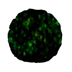 Bokeh Background Texture Marijuana Standard 15  Premium Round Cushions