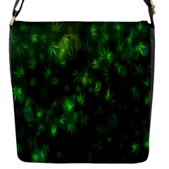 Bokeh Background Texture Marijuana Flap Messenger Bag (S)