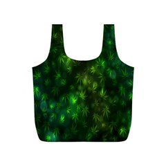 Bokeh Background Texture Marijuana Full Print Recycle Bags (S) 