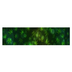 Bokeh Background Texture Marijuana Satin Scarf (Oblong)