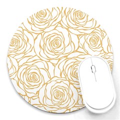 Yellow Peonies Round Mousepads by NouveauDesign