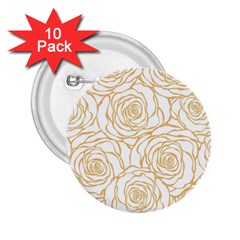 Yellow Peonies 2 25  Buttons (10 Pack)  by NouveauDesign