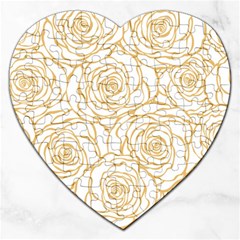 Yellow Peonies Jigsaw Puzzle (heart) by NouveauDesign