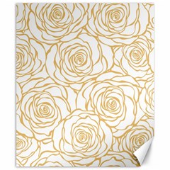 Yellow Peonies Canvas 8  X 10  by NouveauDesign