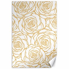 Yellow Peonies Canvas 24  X 36  by NouveauDesign