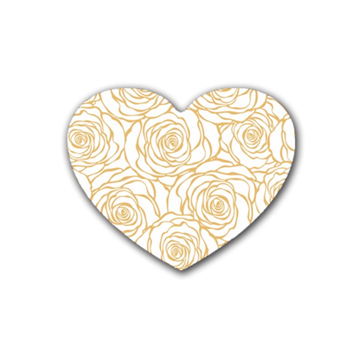 yellow peonies Heart Coaster (4 pack) 