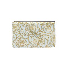 Yellow Peonies Cosmetic Bag (small)  by NouveauDesign