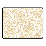 yellow peonies Fleece Blanket (Small) 50 x40  Blanket Front