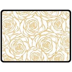 Yellow Peonies Double Sided Fleece Blanket (large)  by NouveauDesign