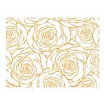 yellow peonies Double Sided Flano Blanket (Mini)  35 x27  Blanket Back