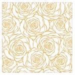 yellow peonies Large Satin Scarf (Square) Front