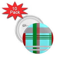 Christmas Plaid Backgrounds Plaid 1 75  Buttons (10 Pack) by Celenk