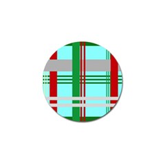 Christmas Plaid Backgrounds Plaid Golf Ball Marker by Celenk