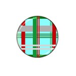 Christmas Plaid Backgrounds Plaid Hat Clip Ball Marker (10 pack) Front