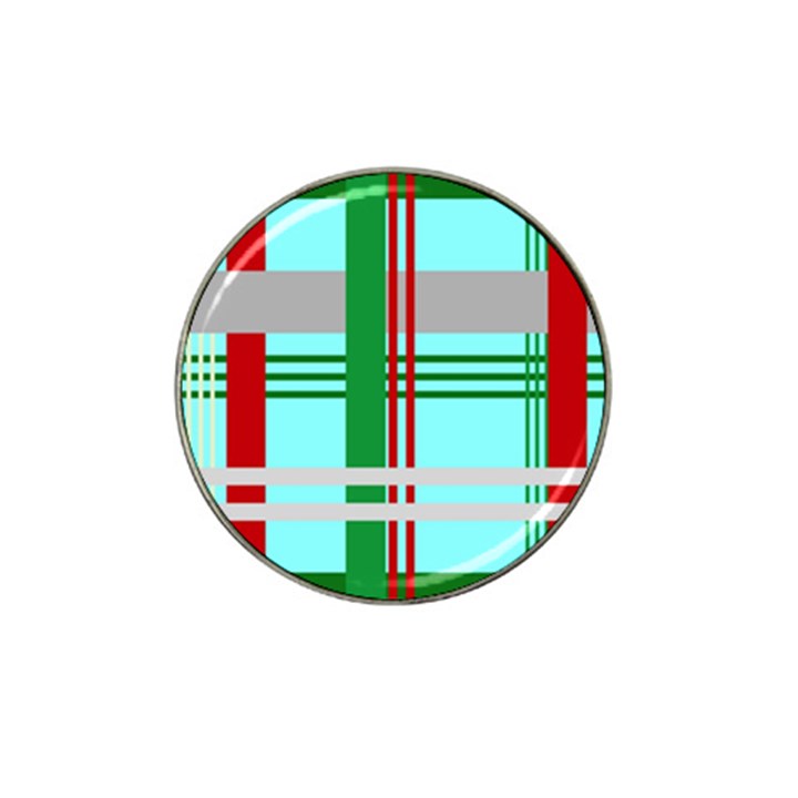 Christmas Plaid Backgrounds Plaid Hat Clip Ball Marker (10 pack)