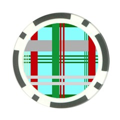 Christmas Plaid Backgrounds Plaid Poker Chip Card Guard by Celenk