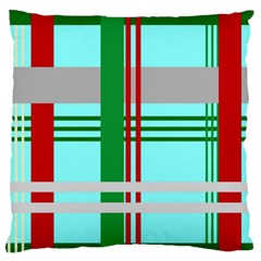 Christmas Plaid Backgrounds Plaid Large Flano Cushion Case (one Side) by Celenk