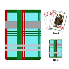 Christmas Plaid Backgrounds Plaid Playing Card by Celenk