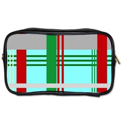 Christmas Plaid Backgrounds Plaid Toiletries Bags by Celenk