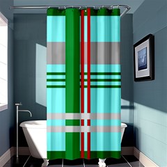 Christmas Plaid Backgrounds Plaid Shower Curtain 36  X 72  (stall)  by Celenk