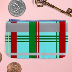 Christmas Plaid Backgrounds Plaid Large Coin Purse by Celenk