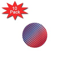 Dots Red White Blue Gradient 1  Mini Magnet (10 Pack)  by Celenk