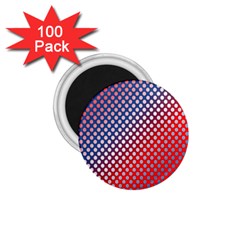 Dots Red White Blue Gradient 1 75  Magnets (100 Pack) 