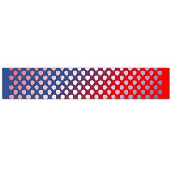 Dots Red White Blue Gradient Large Flano Scarf  by Celenk