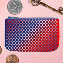 Dots Red White Blue Gradient Large Coin Purse by Celenk