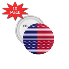 American Flag Patriot Red White 1 75  Buttons (10 Pack) by Celenk