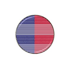 American Flag Patriot Red White Hat Clip Ball Marker (10 Pack) by Celenk