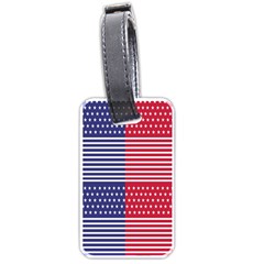 American Flag Patriot Red White Luggage Tags (one Side)  by Celenk