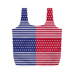 American Flag Patriot Red White Full Print Recycle Bags (m)  by Celenk