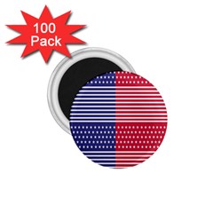 American Flag Patriot Red White 1 75  Magnets (100 Pack) 