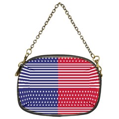 American Flag Patriot Red White Chain Purses (one Side)  by Celenk