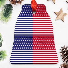 American Flag Patriot Red White Ornament (bell) by Celenk