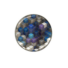 Cube Cubic Design 3d Shape Square Hat Clip Ball Marker by Celenk